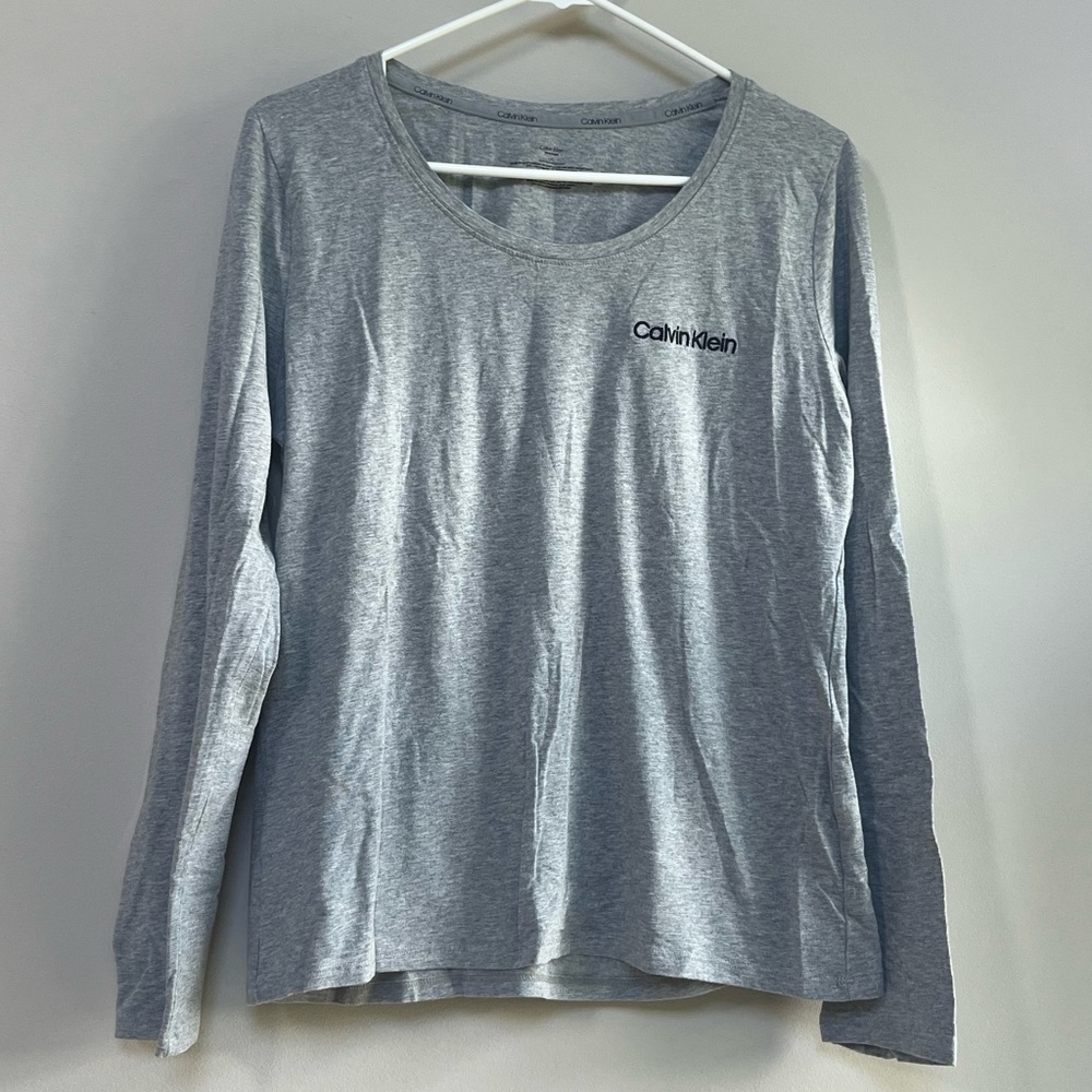 Calvin Klein Heather Gray Comfy Sleepwear Top Large (L)